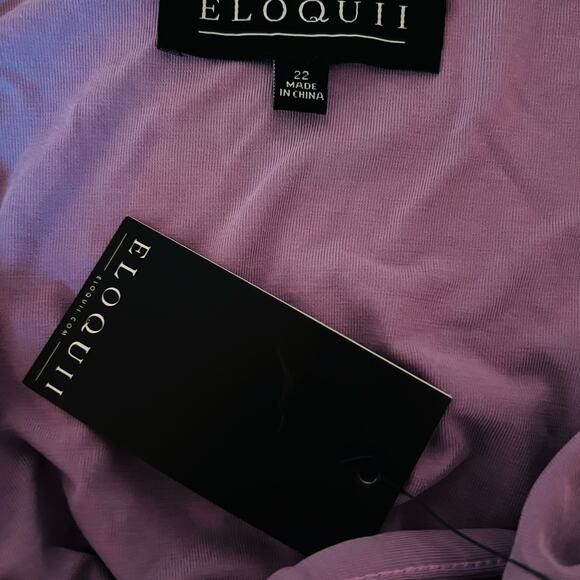 Eloquii Purple Tie Front Spaghetti Strap Maxi Dress Size 22 NWT - Picture 6 of 9